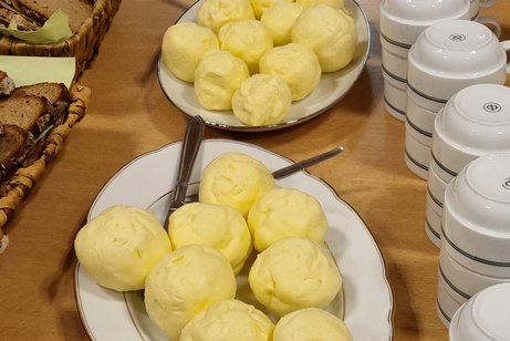 Frische Butter beim Herbstfest Foto von der frischen Butter vom letzten Herbstfest