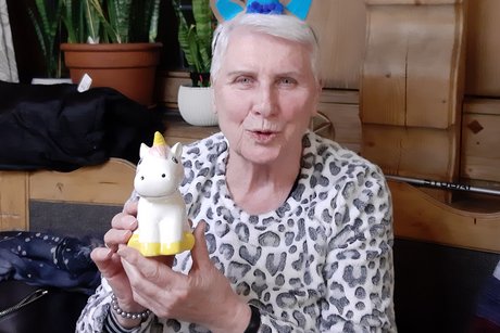 VdK-Faschingsabend beim Goger in Sand a. M._9 - Einhorn mit Einhorn