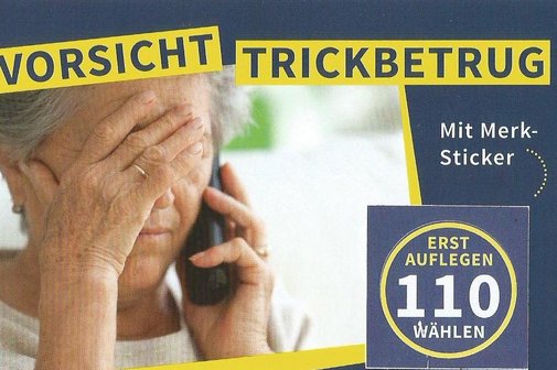 Trickbetrüger ruft ältere Dame an