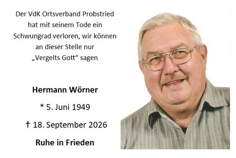 Nachruf Hermann W&ouml;rner