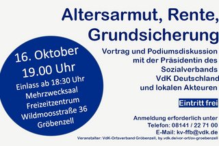 Vortrag: Altersarmut, Rente, Grundsicherung