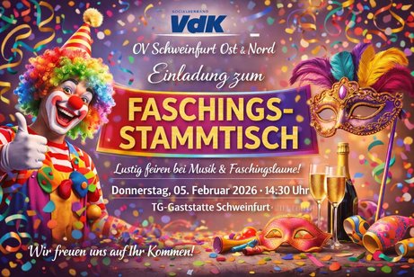 Einladung Faschings-Stammtisch