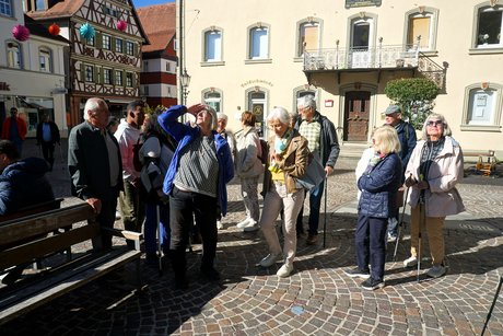 Die Teilnehmer entdecken viel sehenswertes in Bad Mergentheim