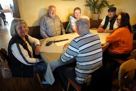 Abendeinkehr beim Brauerei-Gasthof Dinkel in Stublang
