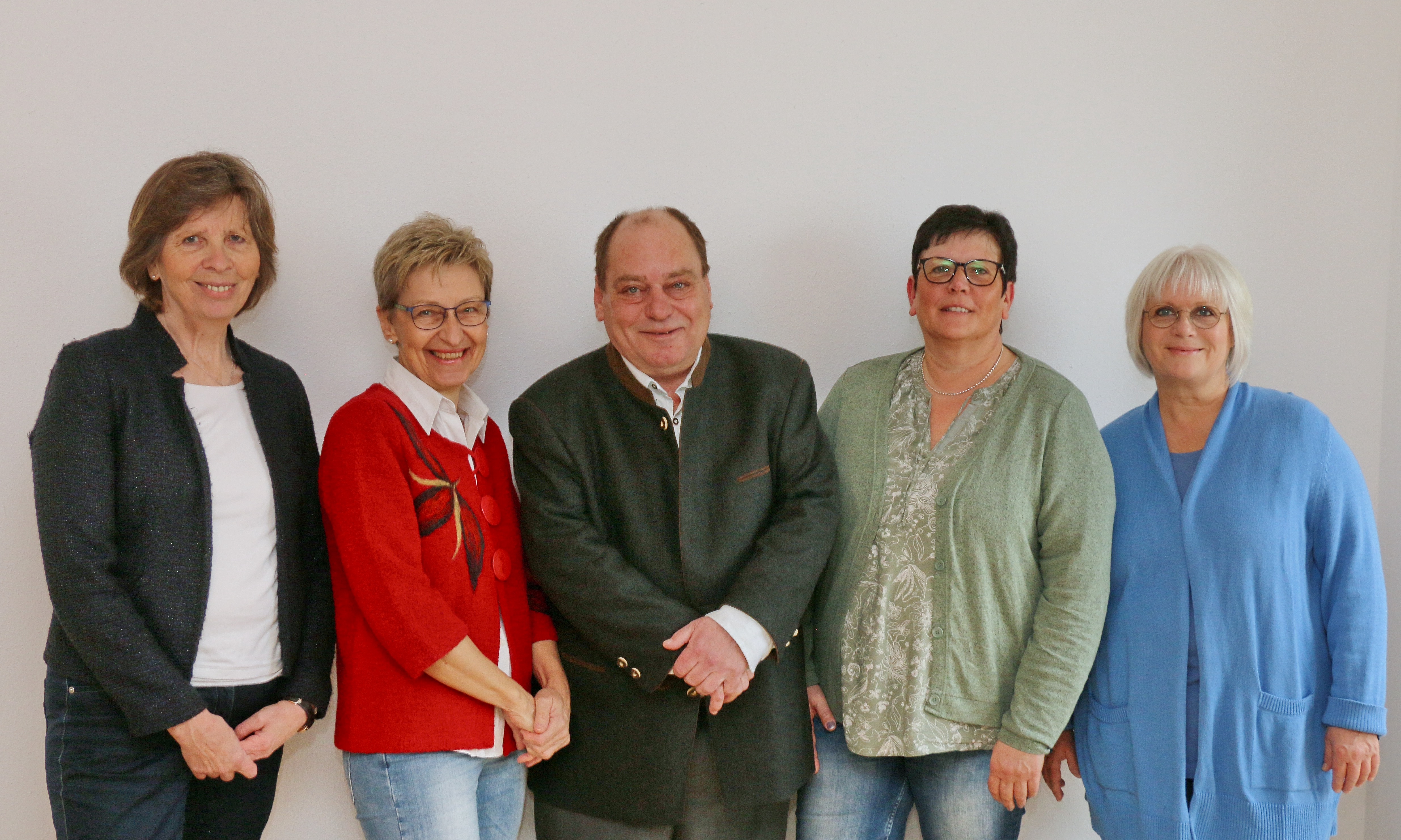 von links nach rechts: Ulrike Raab, Cäzilia Salger, Johann Römer, Gisela Lecheler, Christiane Bader