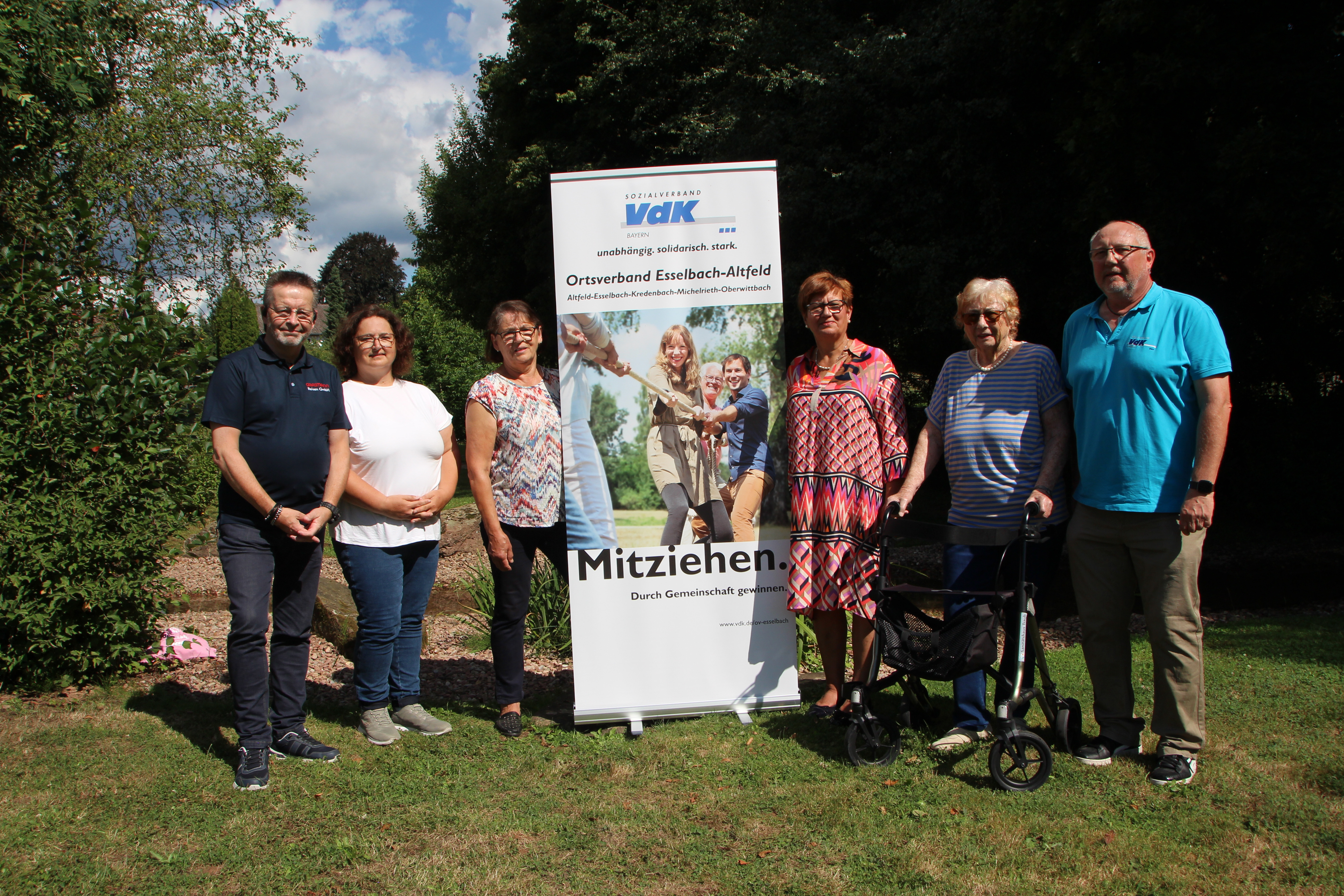 Unsere aktuelle Vorstandschaft v. li. Eberhard Müller / Beate Leimeister / Maria Rothaug / Gertrud Franz / Renate Havestadt / Detlef Havestadt