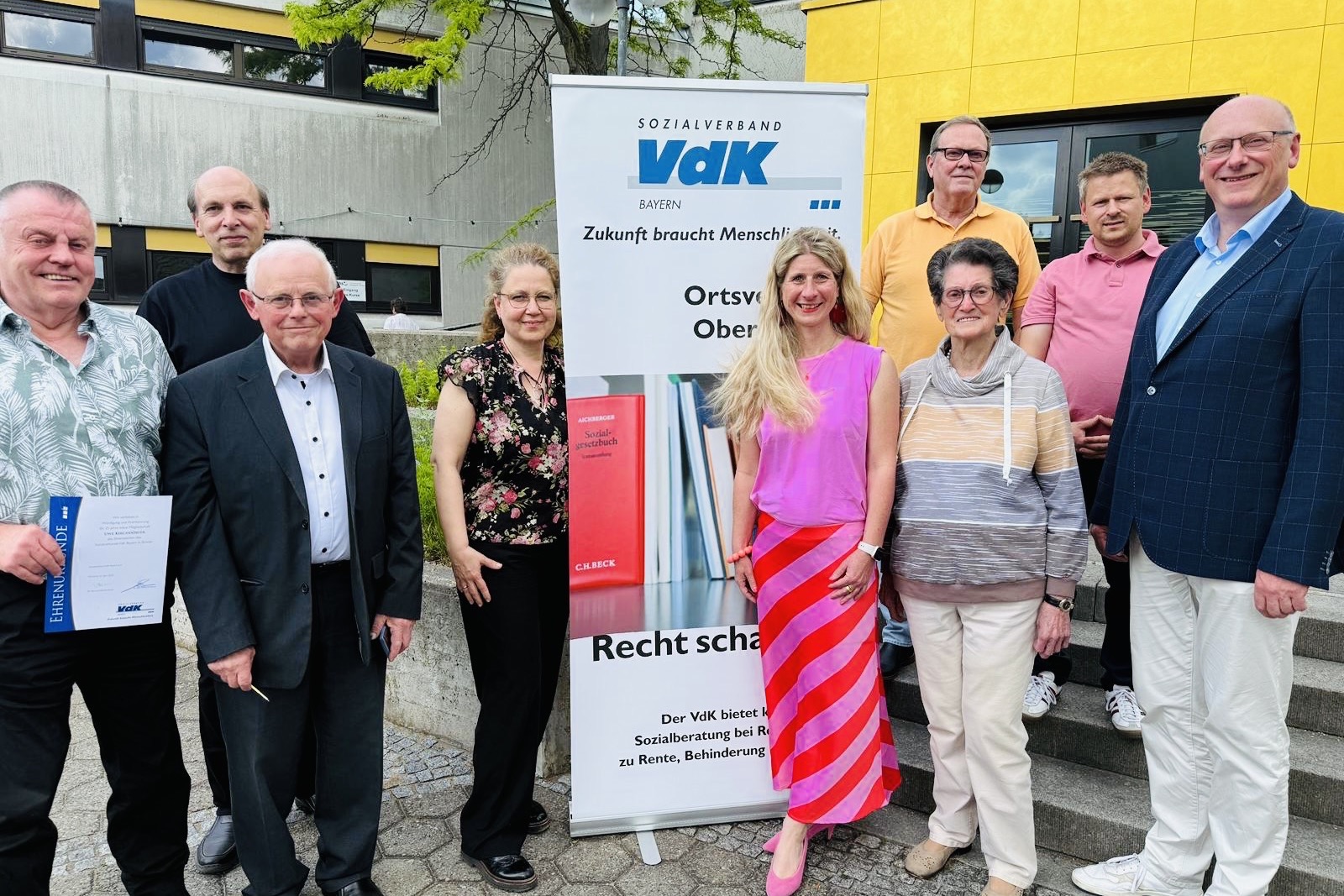 Uwe Kirchd&ouml;rfer, Stefan G&ouml;tschel, Lothar Schmitt, Anja Goldmann, Mareike Wagner, Margit Fischer, Manfred H&ouml;rig, Kevin Wagner, B&uuml;rgermeister Thomas Diebenbusch (es fehlen Brigitte Bachmeier und Gerhard Heim)