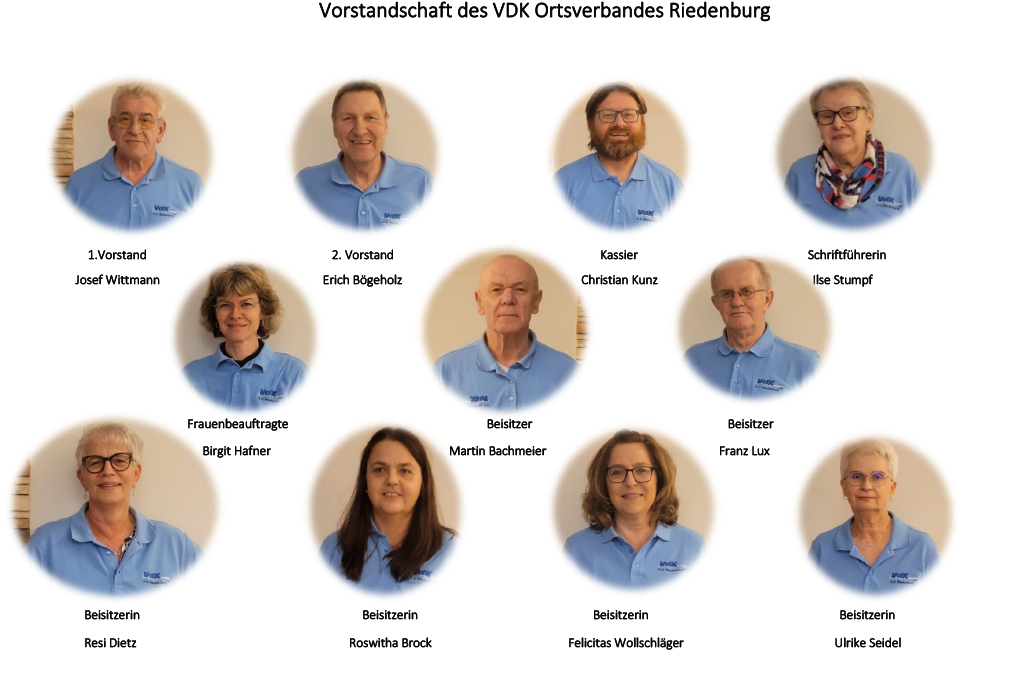 Bilder des Vorstandes vom Ortsverband Riedenburg in Zusammenfassung