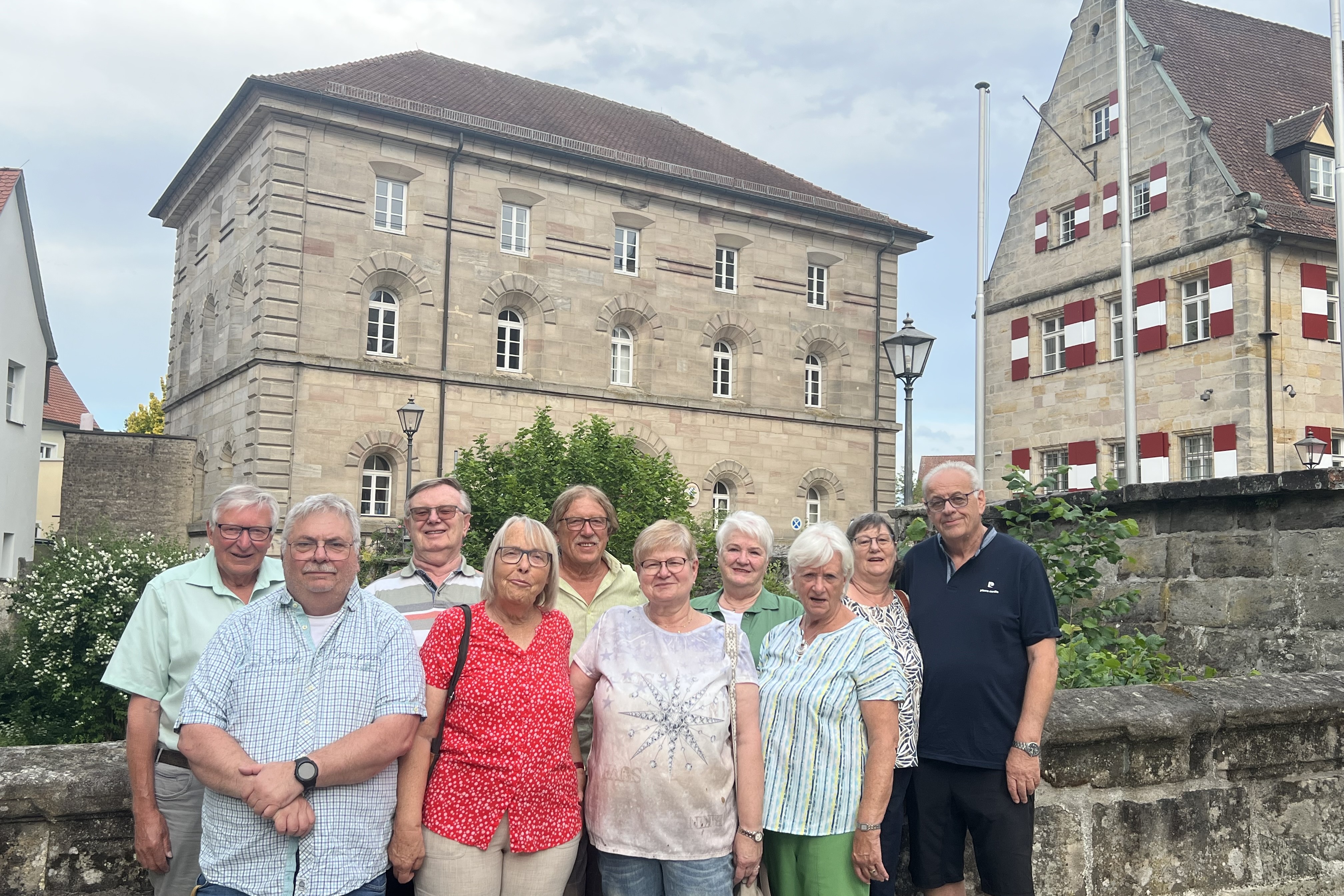 V.li.n.re: Helmut Linhard, J&uuml;rgen Wild, Manfred Storch, Marion Peter, Peter Dittenhofer, Petra Gebhard, Edeltraud Koslitz, Monika Graf, Elfriede und Bernd Wittmann
