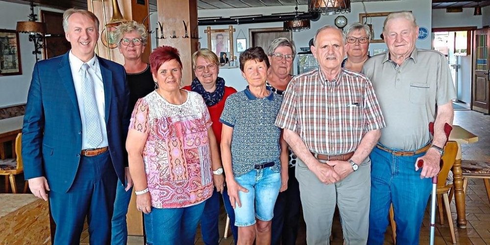 Foto (Hans Wühr) Adolf Stern, Irene Sailer, Heinrich Kraus, Helene Kuchler, Rosemarie Baumgartner, Ulrike Leder, Monika Urban, Barbara Muhr, Helmut Plenk