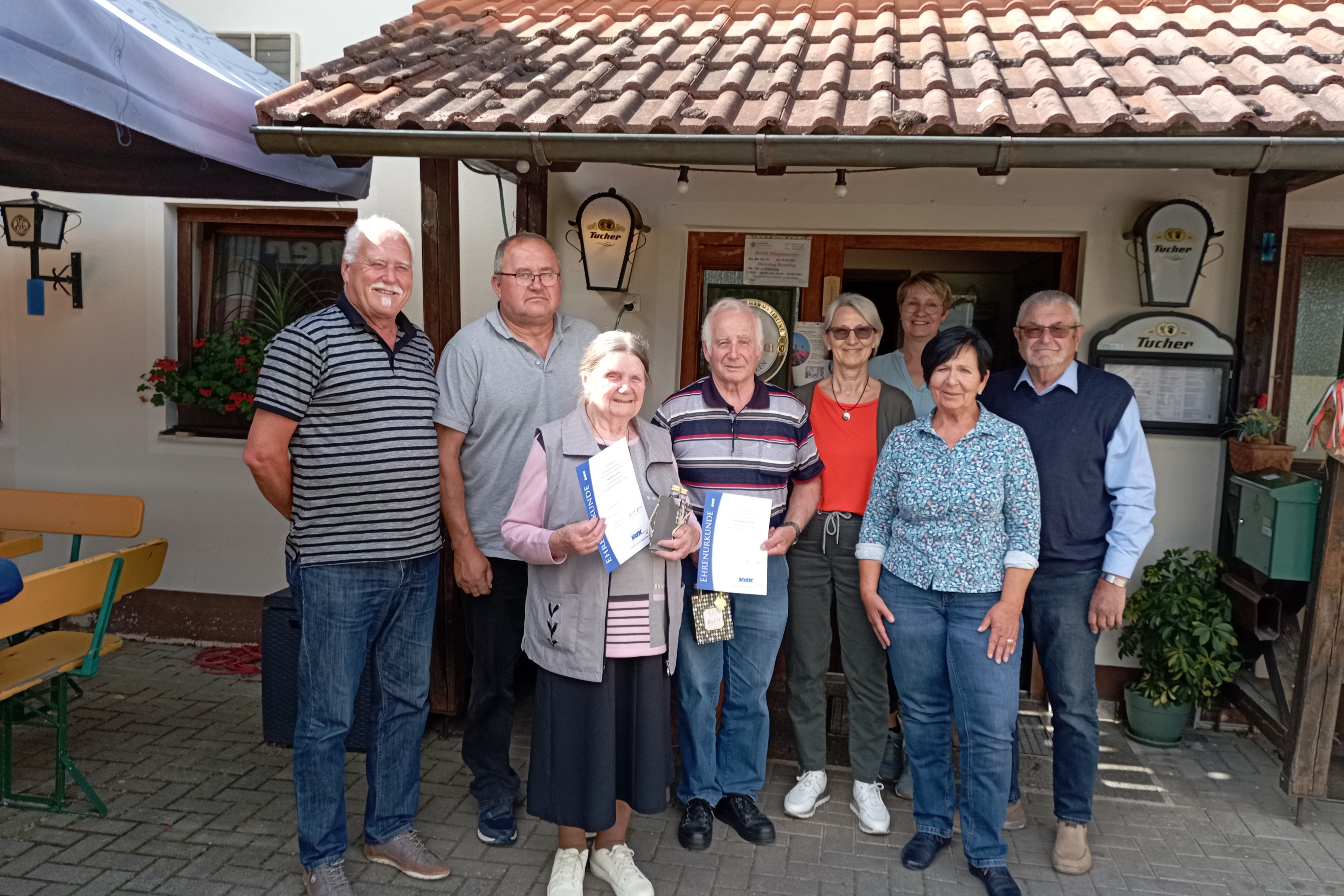 Jahreshauptversammlung Geehrte Mitglieder