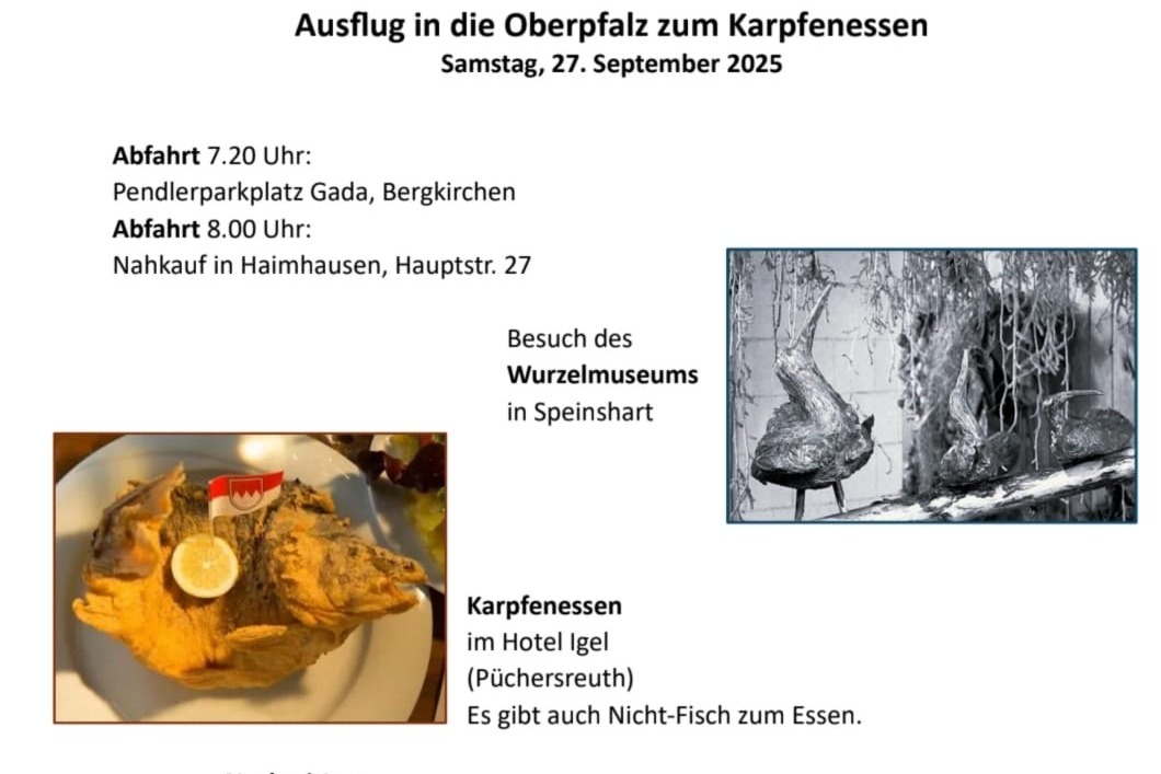 Programm-Übersicht zum Ausflug