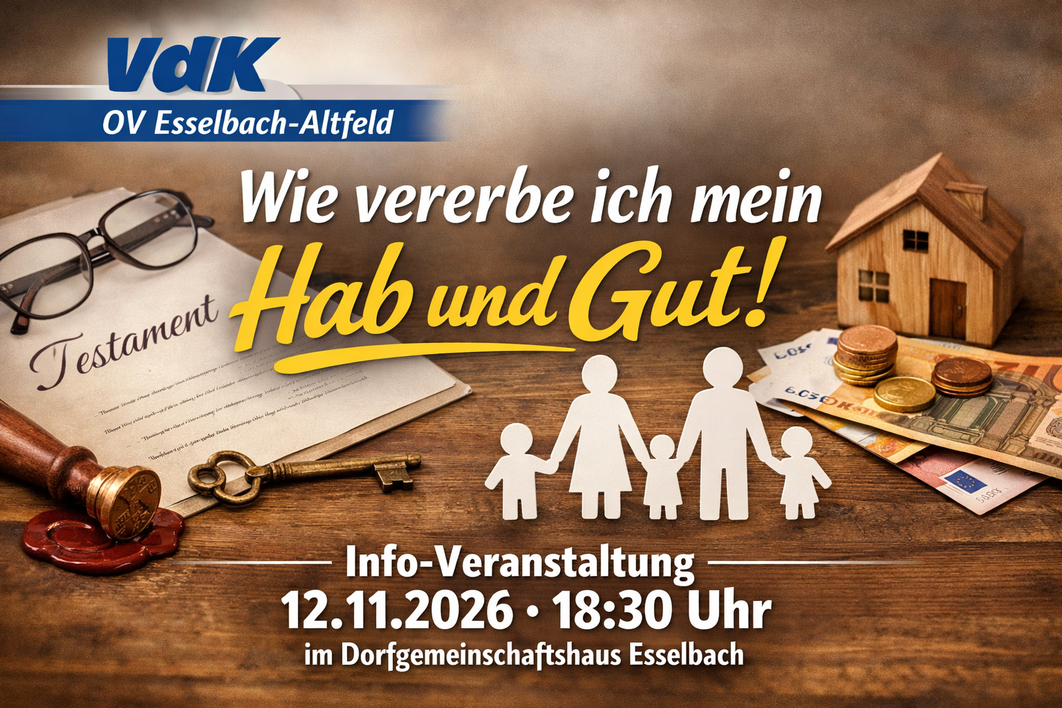 Vererben Themenbild "Wie vererbe ich mein Hab und Gut!
