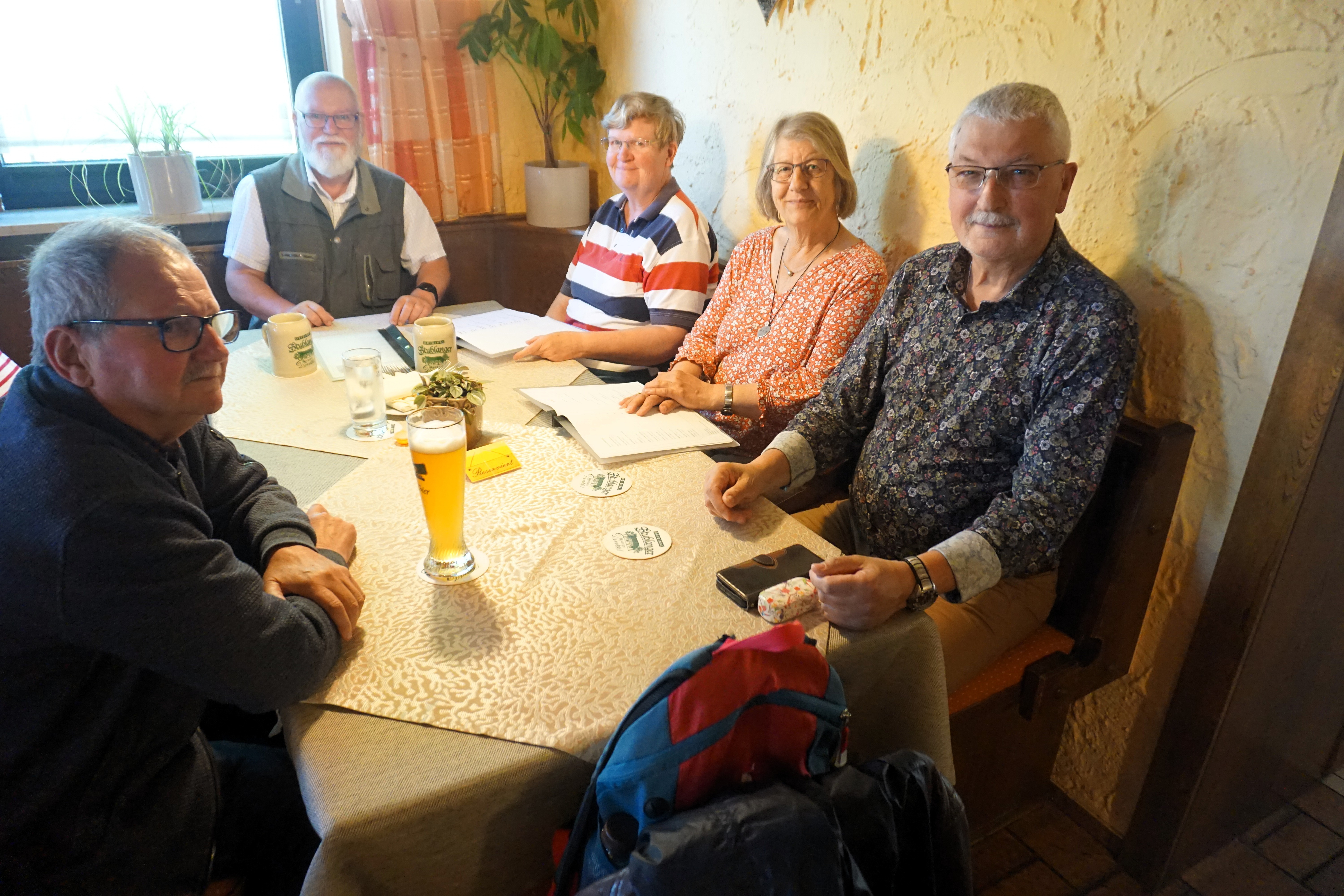 Abendeinkehr beim Brauerei-Gasthof Dinkel in Stublang