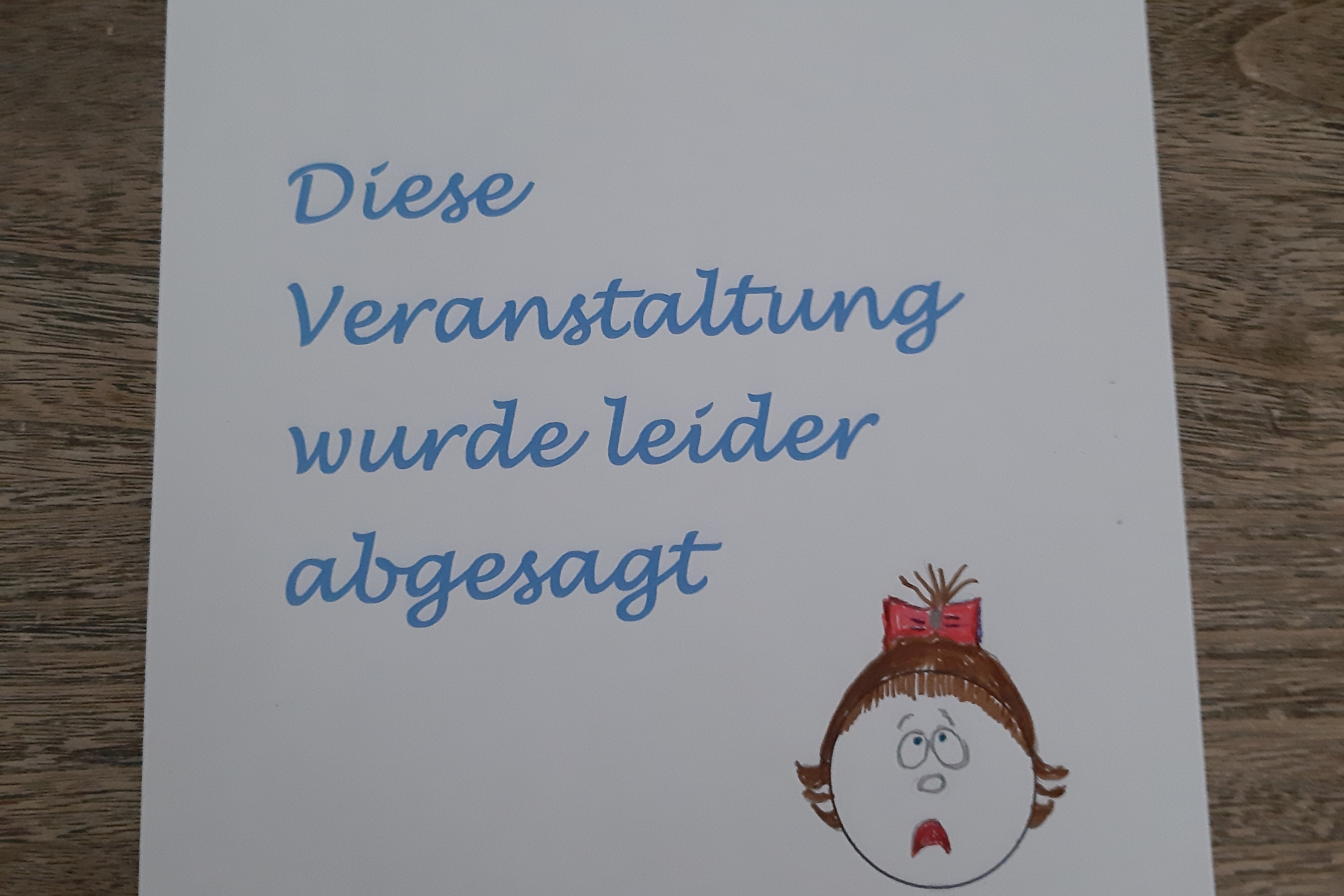 Veranstaltung wurde abgesagt!