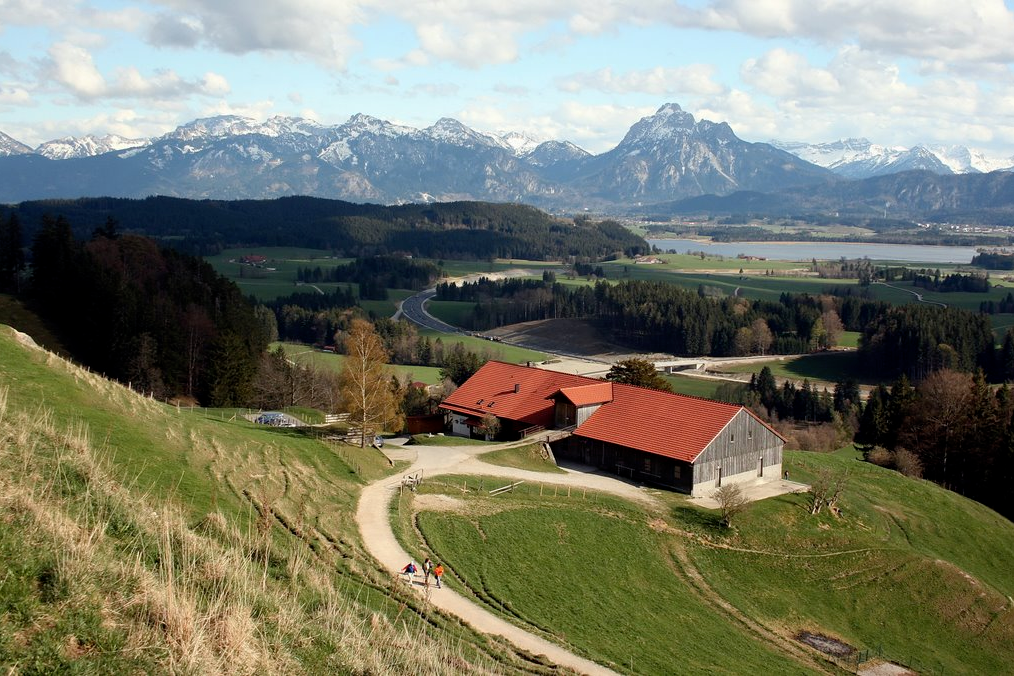 Sicht von der Alpe Beichelstein auf den Forggensee