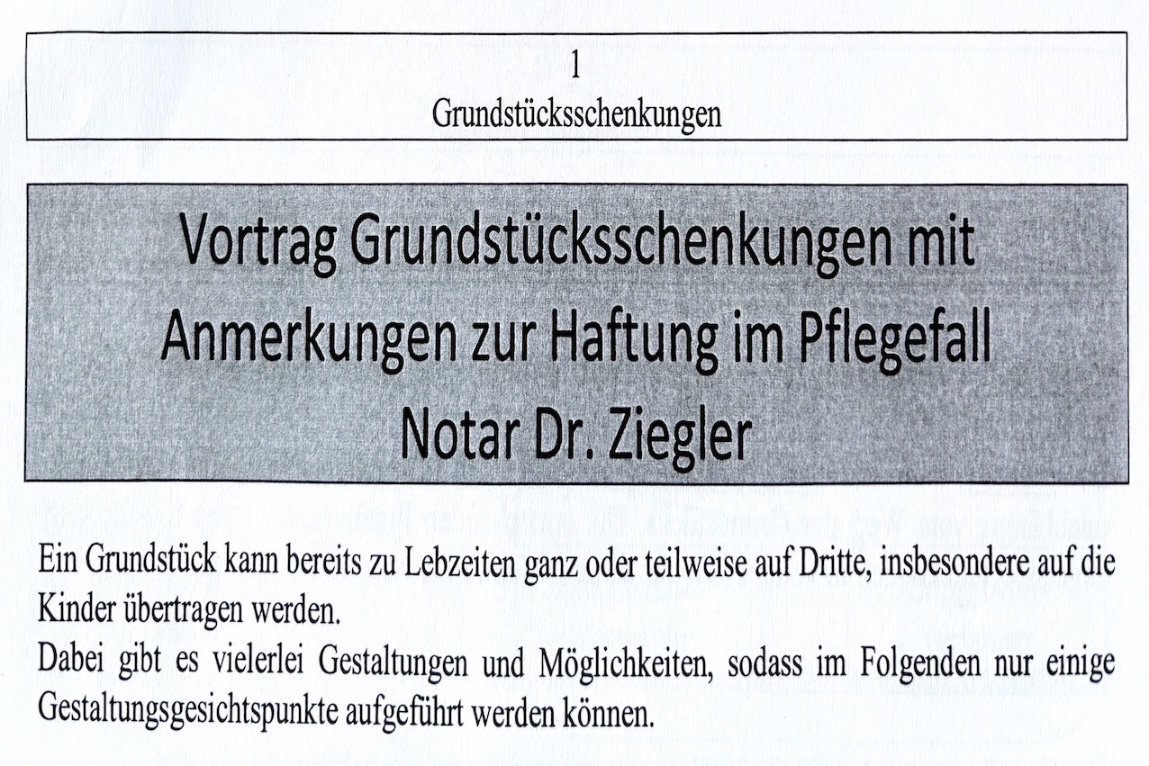 Das Thema des Vortrages