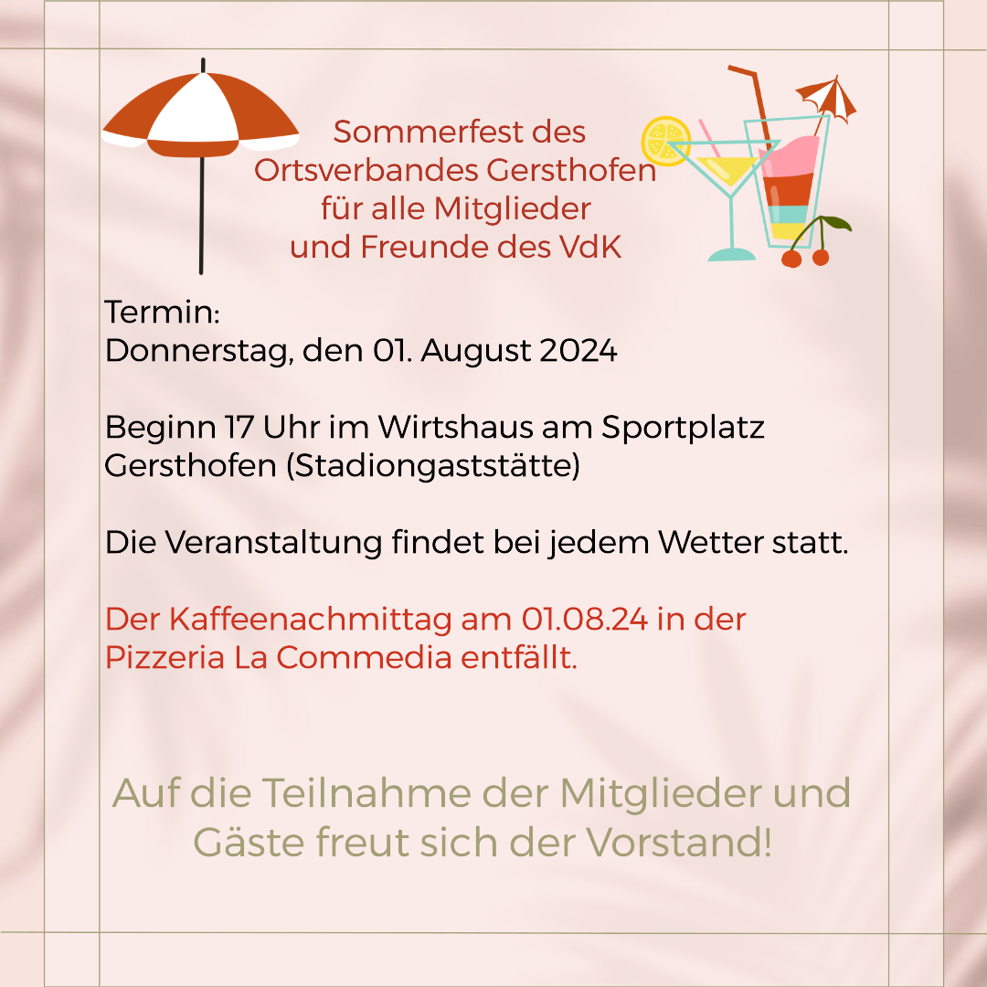 Einladung zum Sommerfest