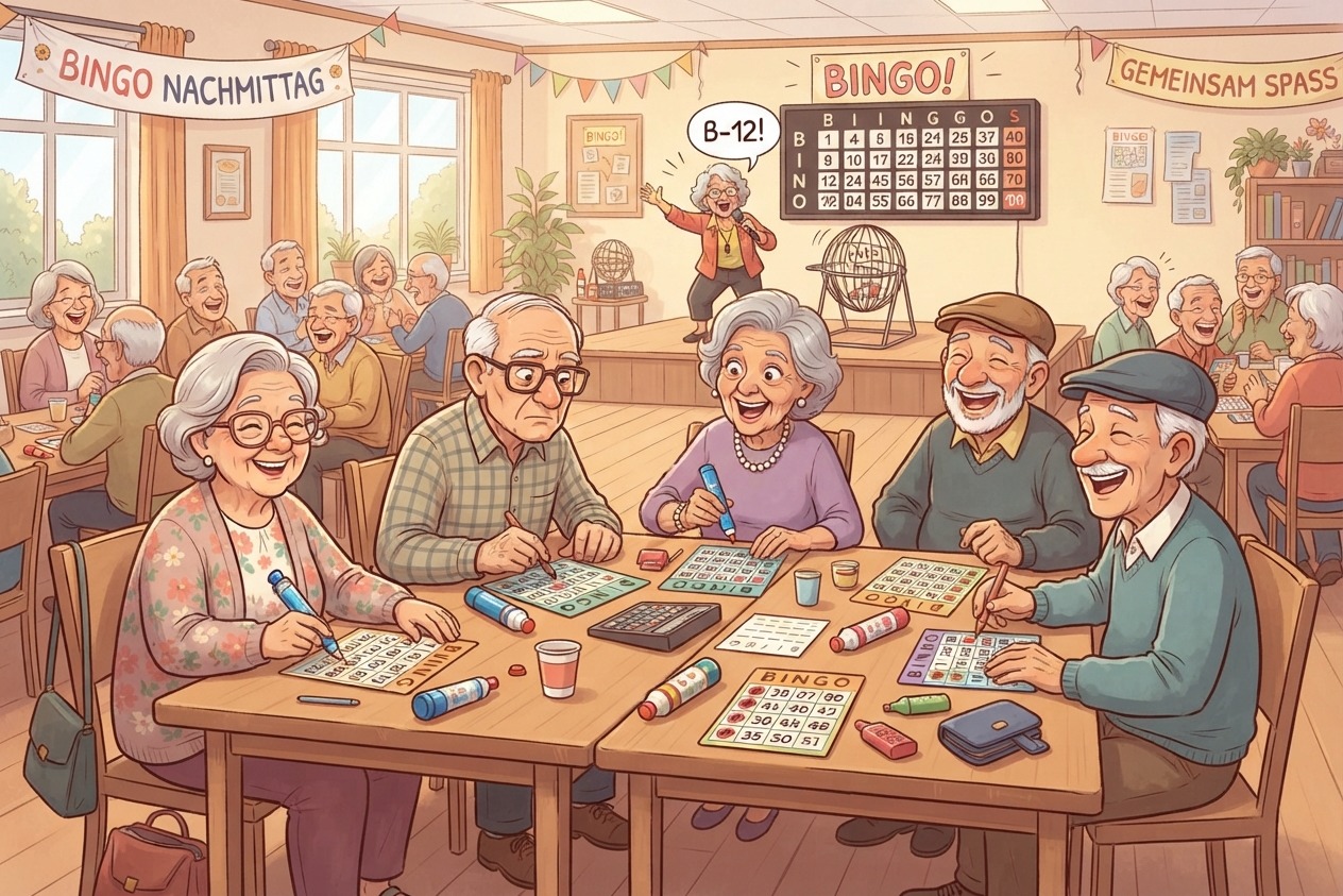 Bingo Spiel als Cartoon Bild