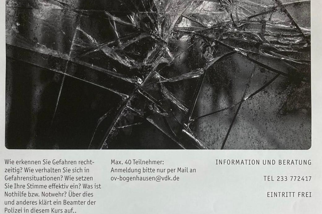 Polizei Vortrag Werbeplakt Bib & VdK OV