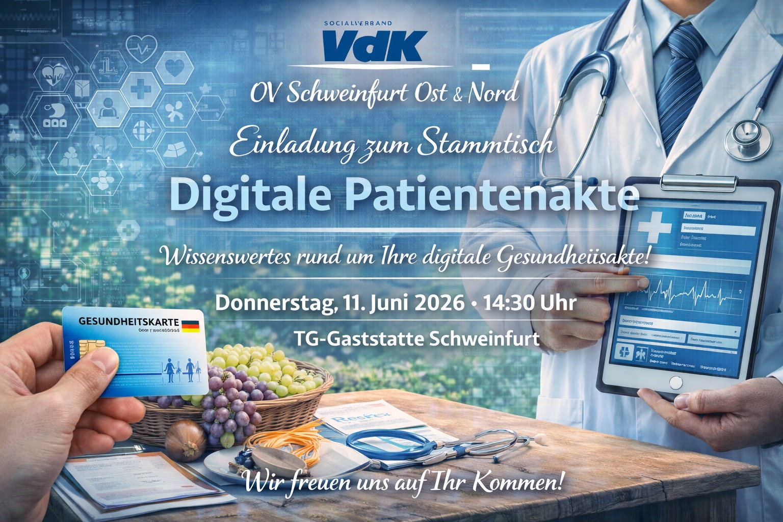 Bild zum Stammtisch "Digitale Patientenakte" Bild zum Stammtisch "Digitale Patientenakte"