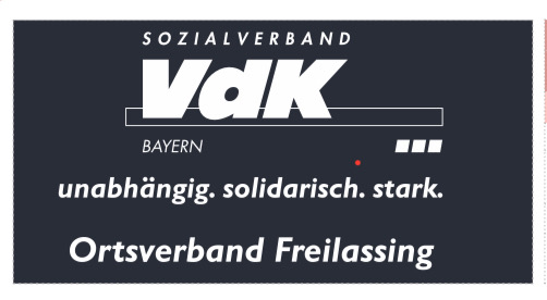 Logo des VdK Bayern mit dem Untertitel Ortverband Freilassing