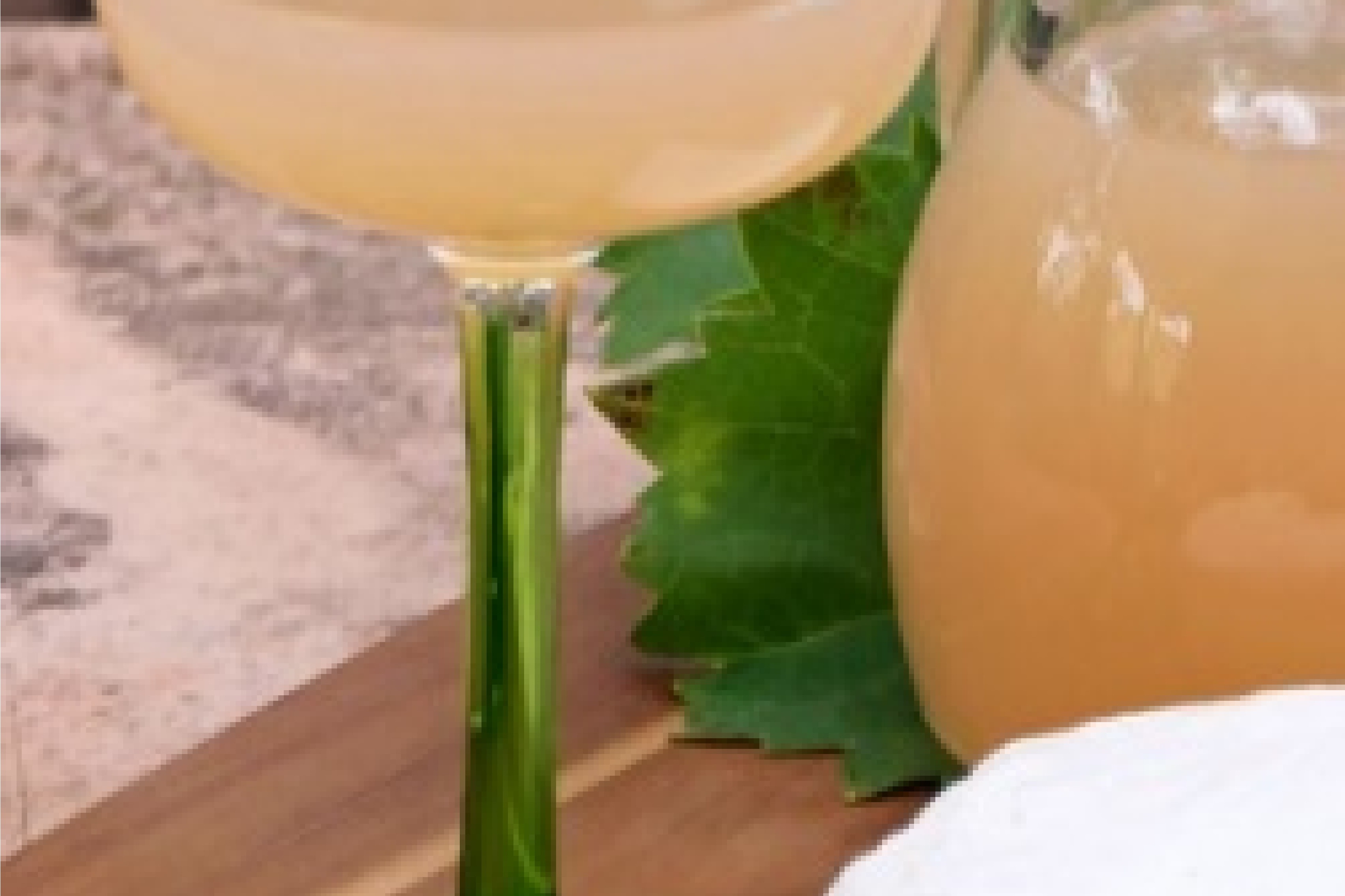 Glas mit Federweiser und K&auml;se