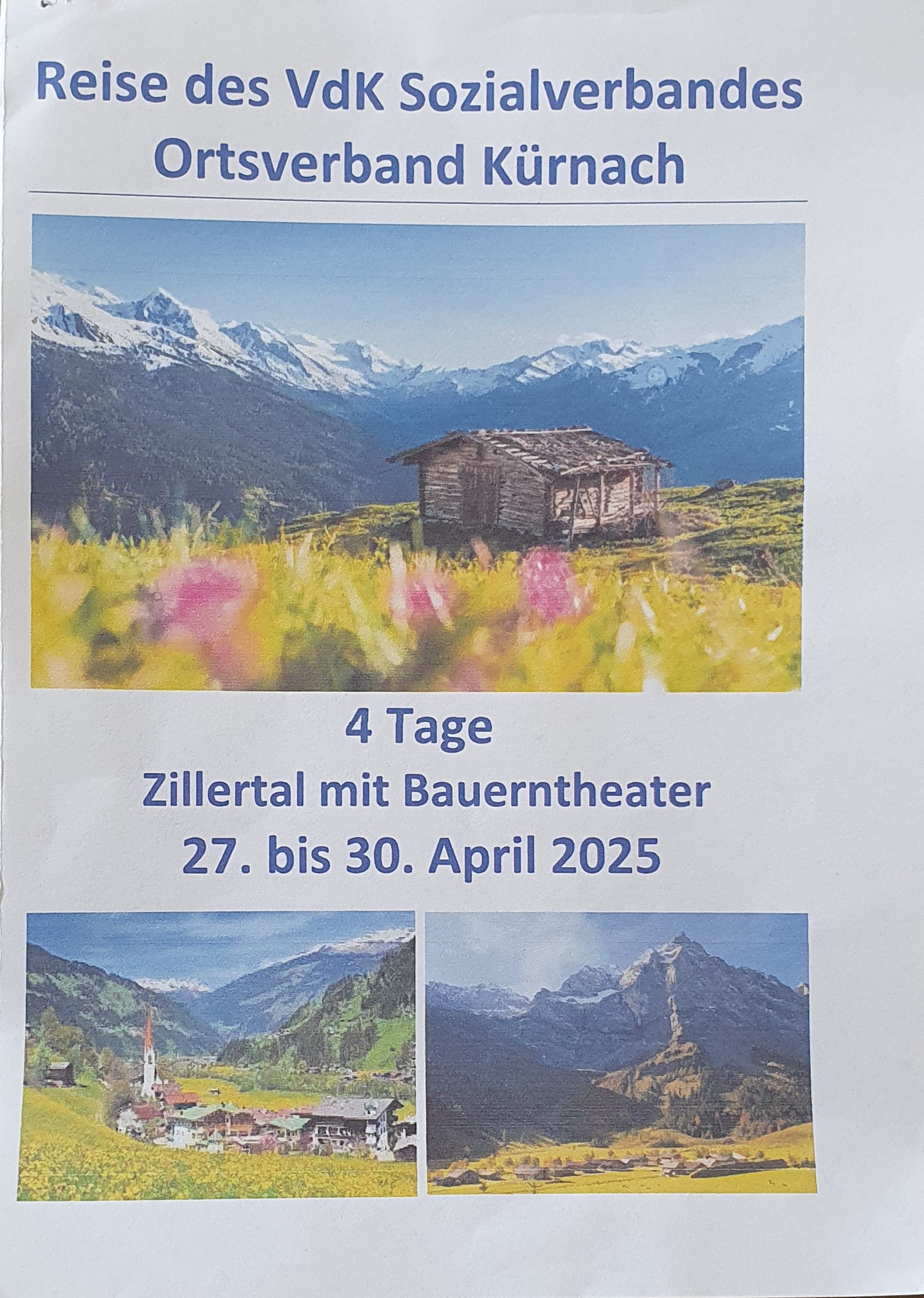 Ziel: Zillertal mit Bauerntheater