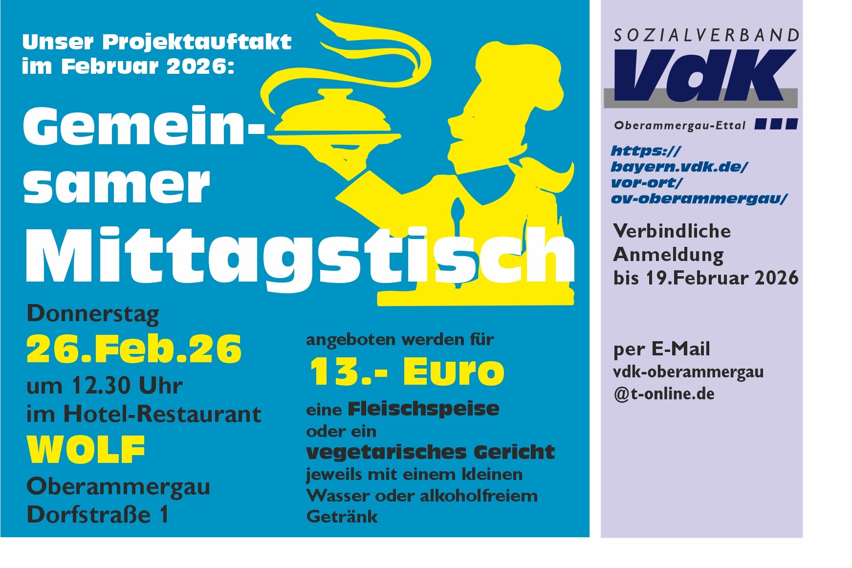 Gemeinsamer Mittagstisch im Hotel-Restaurant Wolf