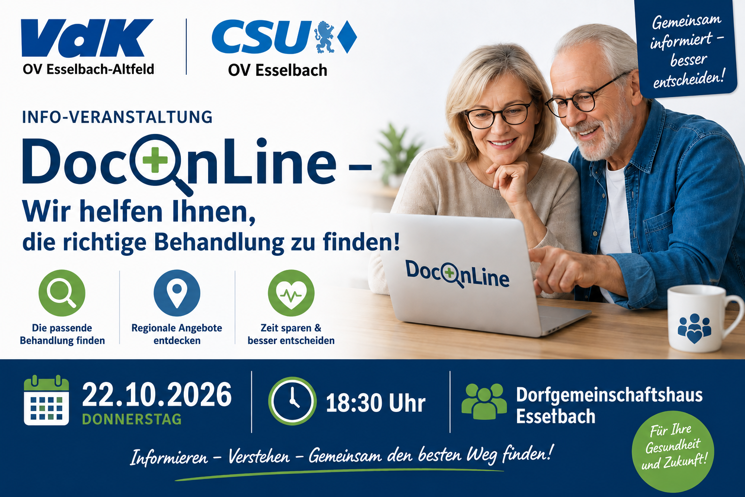 Themenbild zur Info-Veranstaltung DocOnLIne