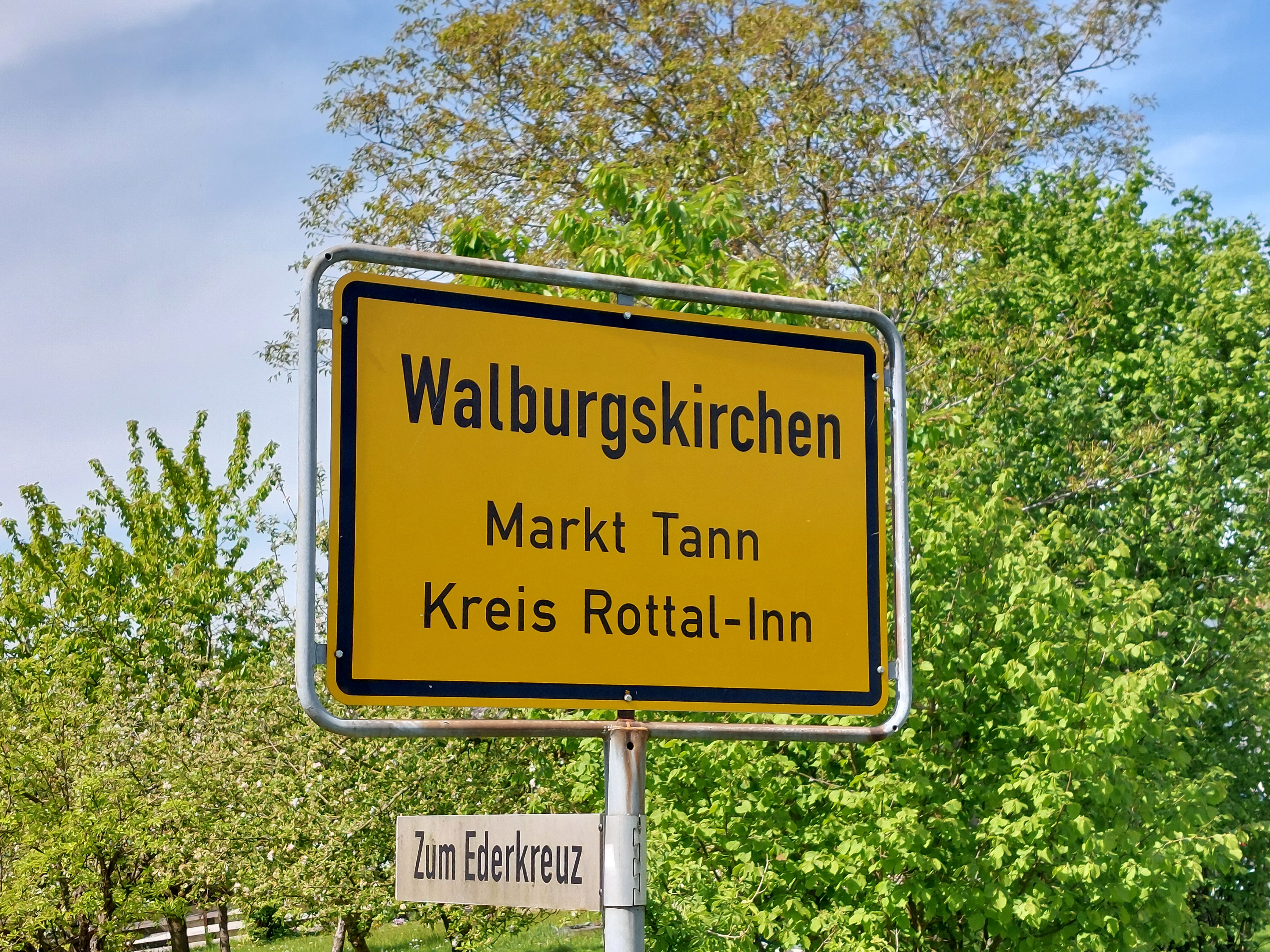 Ortsschild Walburgskirchen