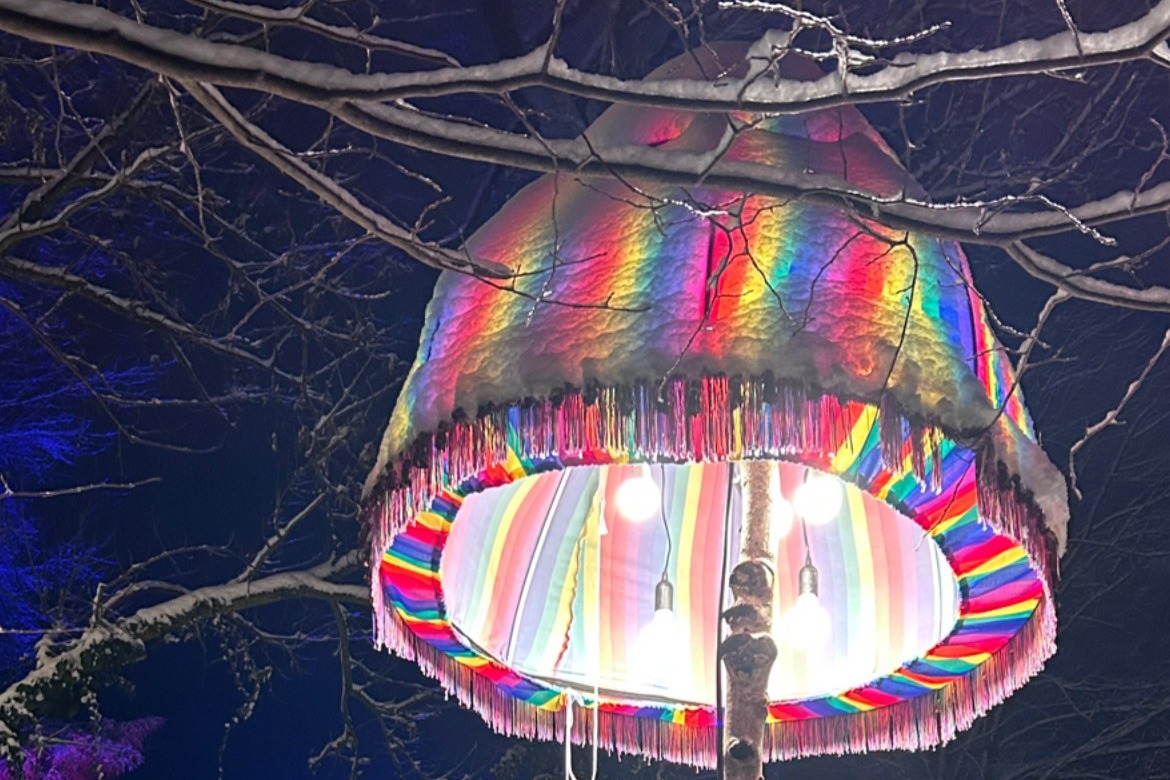 Lampenbild vom Weihnachtsmarkt