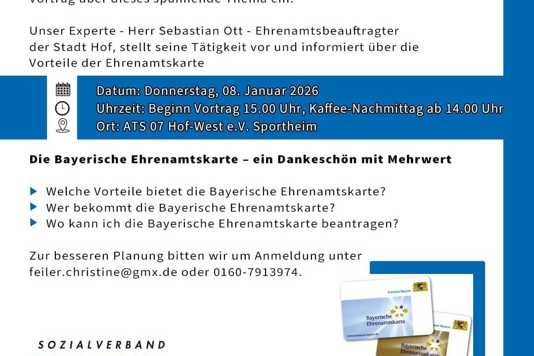 VdK Hof-Neuhof informiert