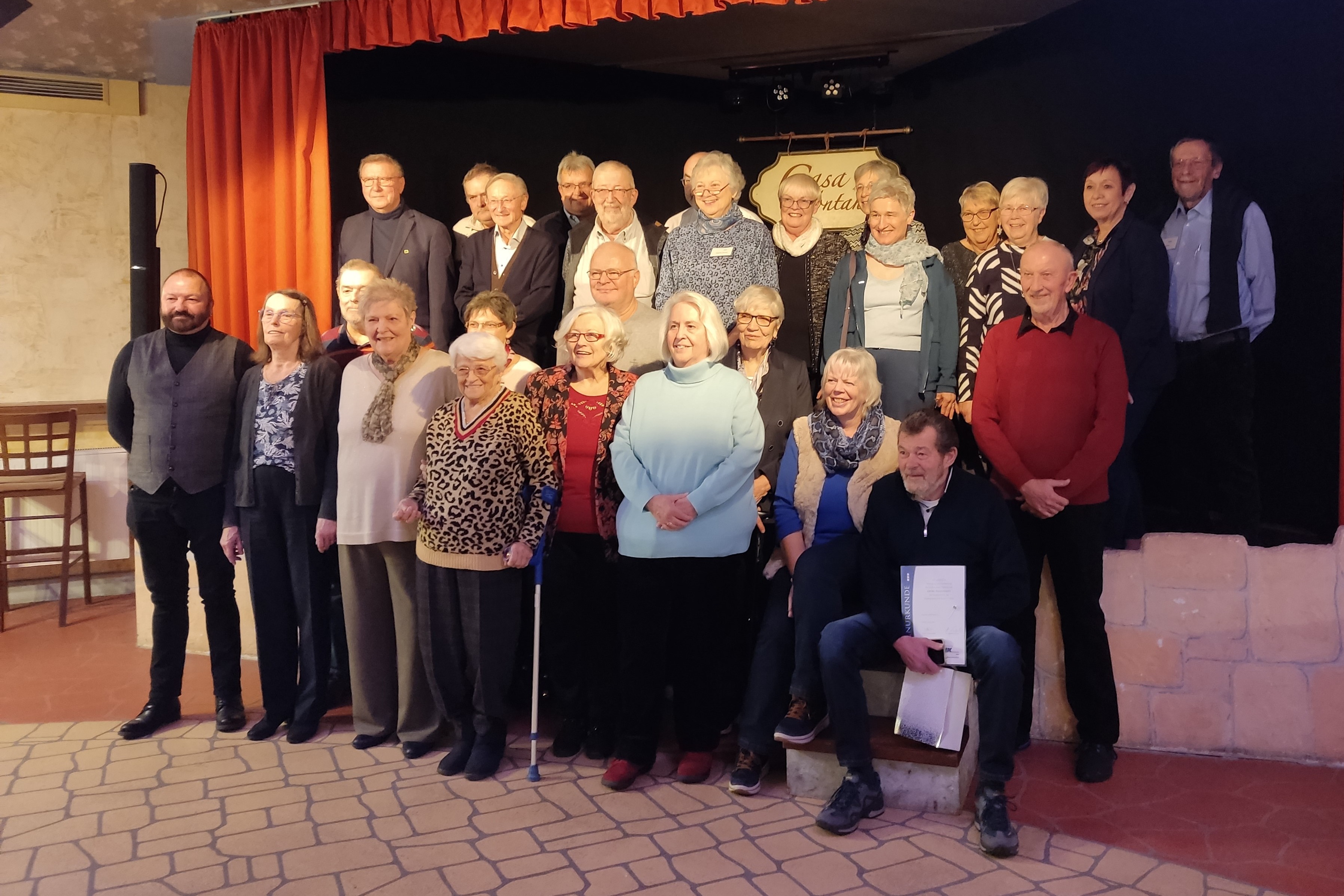 Jubilare auf der Weihnachtsfeier