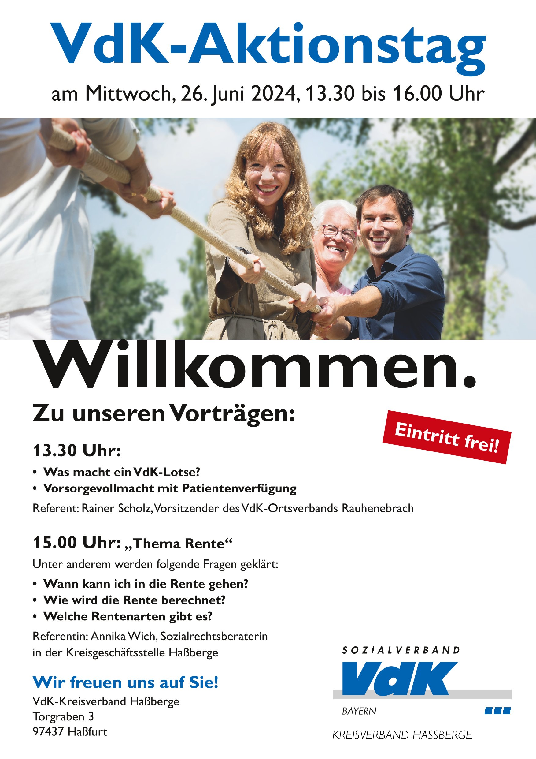 Plakat zum VdK-Aktionstag am 26.06.24