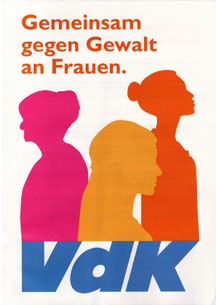 Plakat VdK Gemeinsam gegen Gewalt gegen Frauen