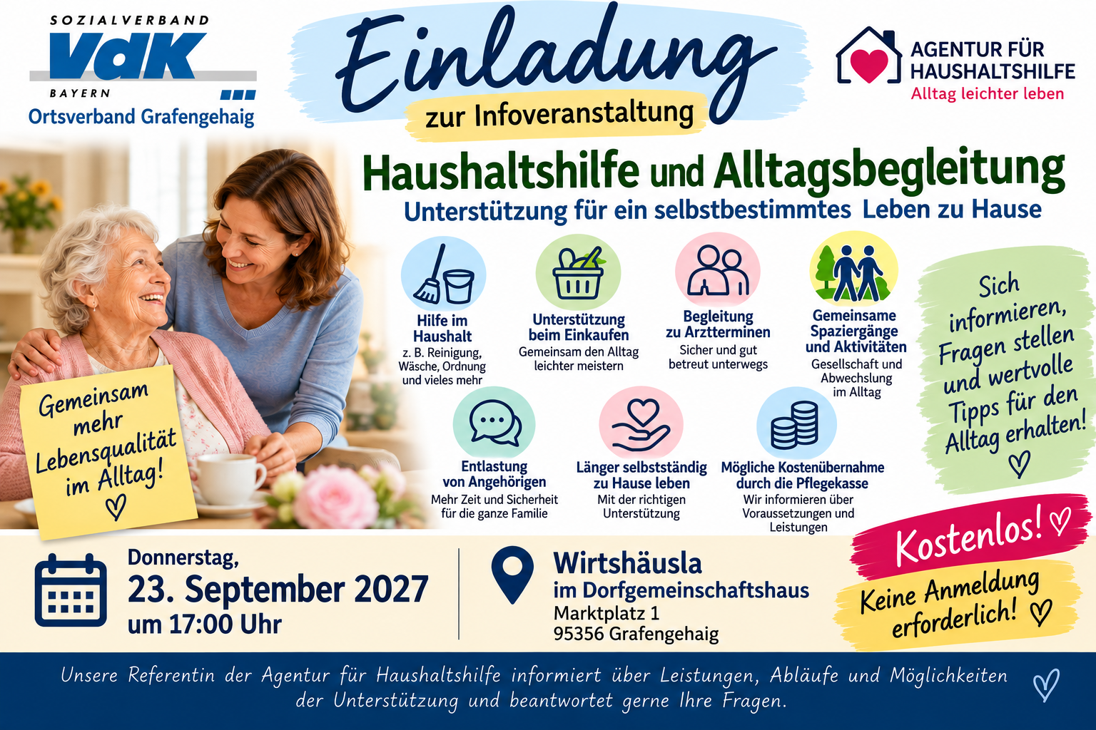 Infoveranstaltung Haushaltshilfe und Alltagsbegleitung