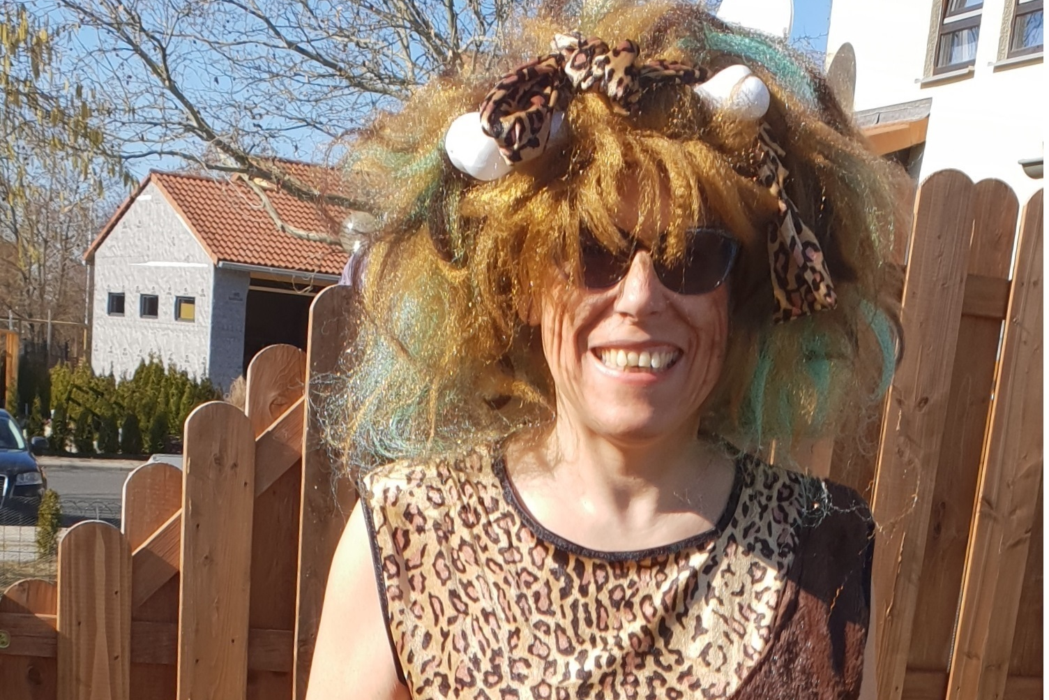 Fasching, verkleidet als Neandertaler