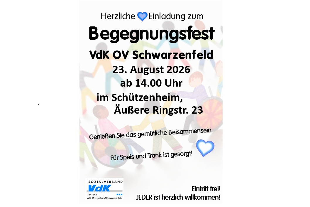 Begegnungsfest des VdK OV Schwarzenfeld 2026