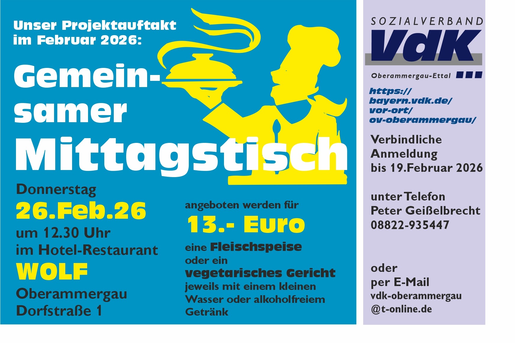 Gemeinsamer Mittagstisch im Hotel-Restaurant Wolf