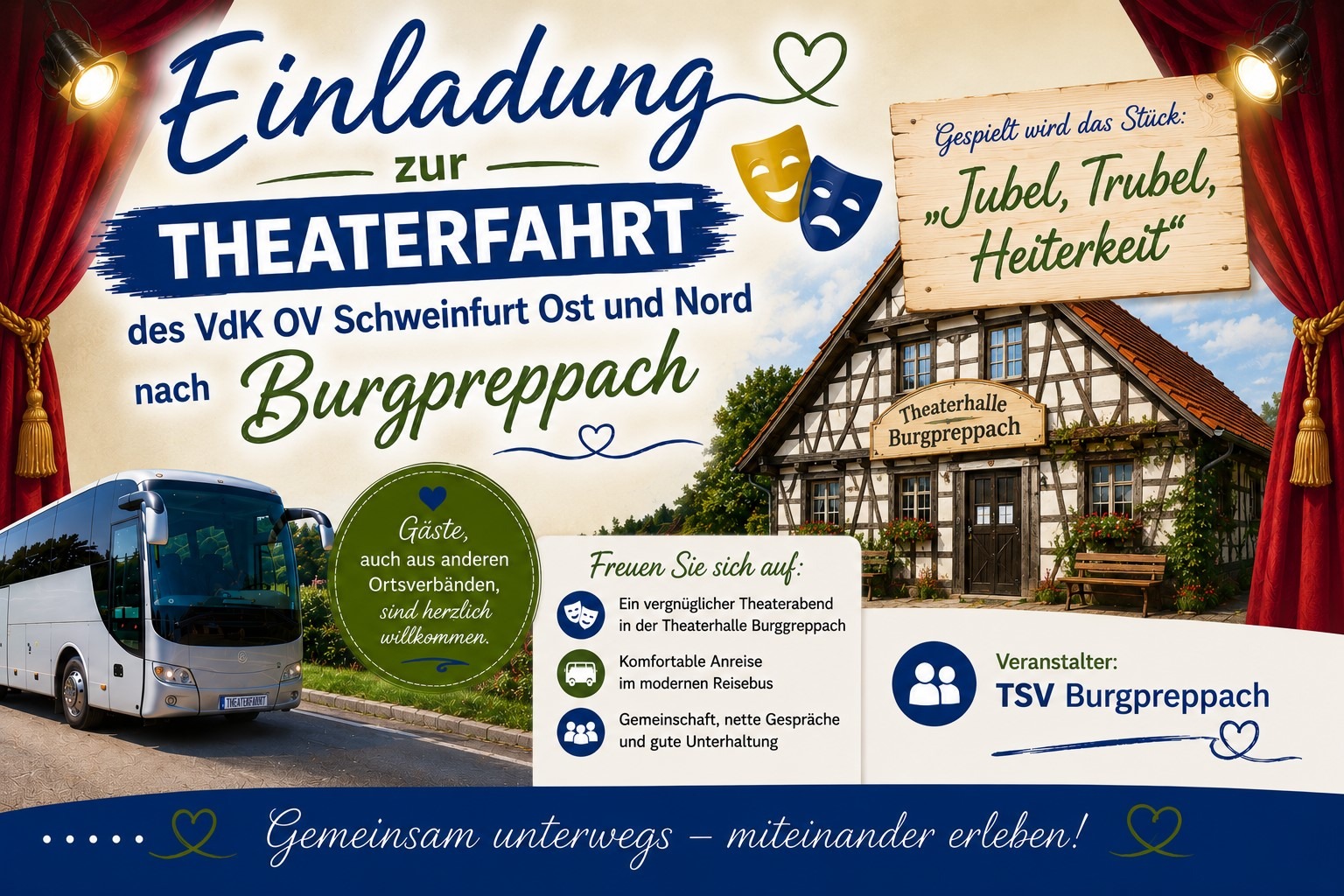 Einladungsbild zur Fahrt zum Theater Burgpreppach