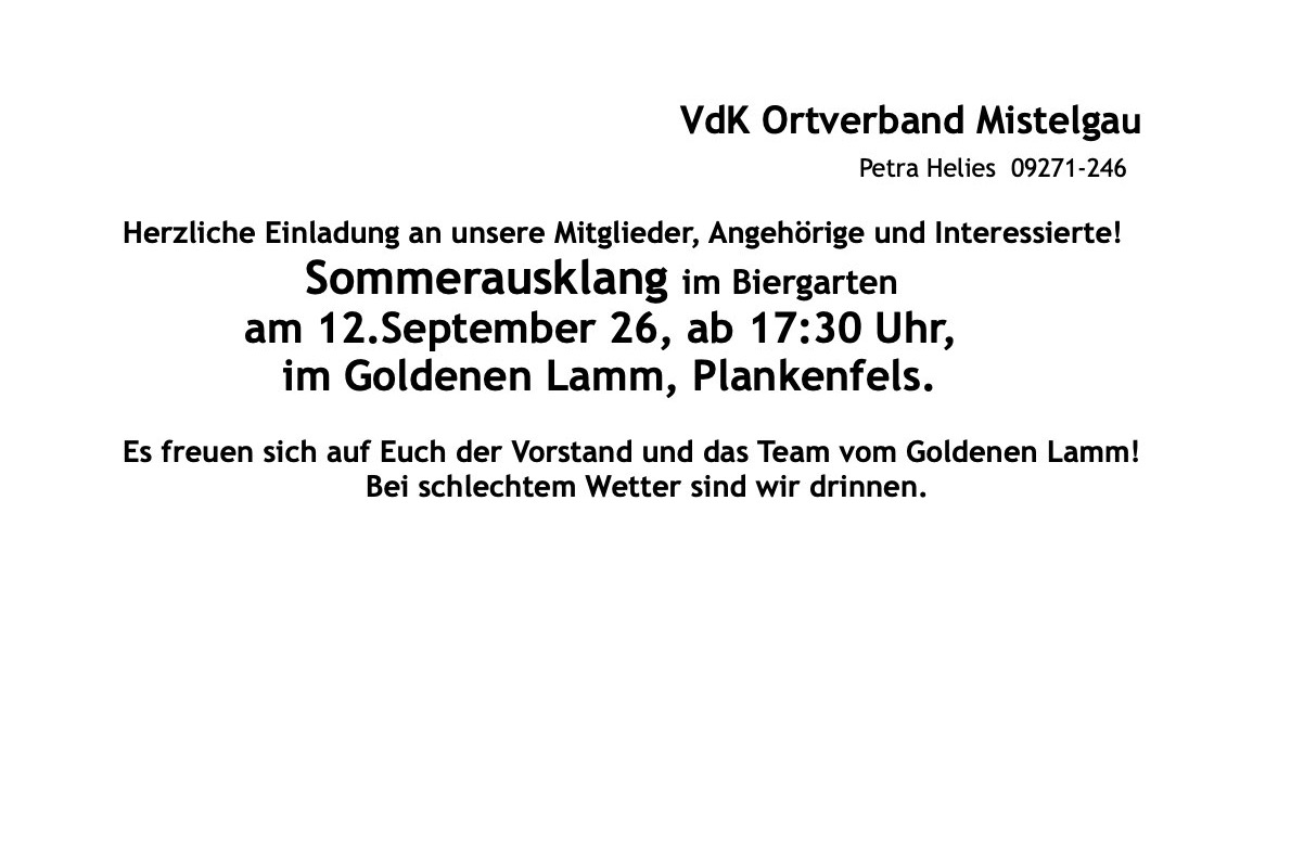 Veranstaltung: Sommerausklang