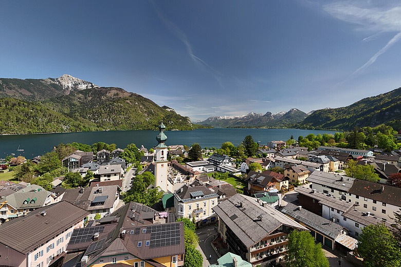 St. Gilgen am Wolfgangssee mit Blick auf den Schafberg St. Gilgen am Wolfgangssee mit Blick auf den Schafberg