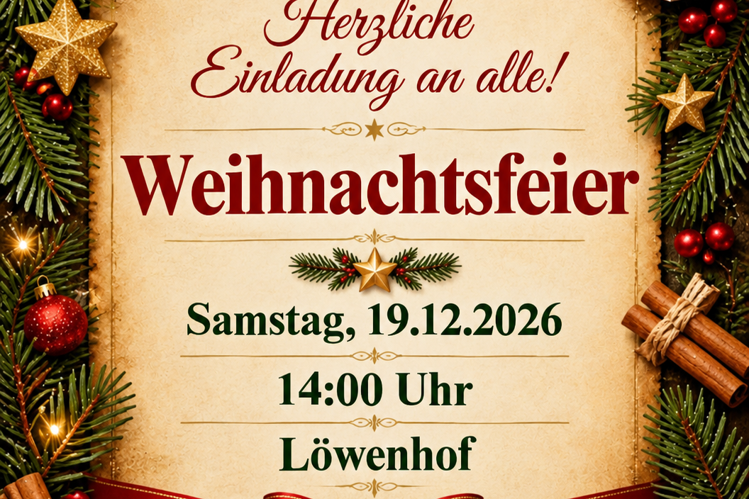 Einladung zur Weihnachtsfeier
