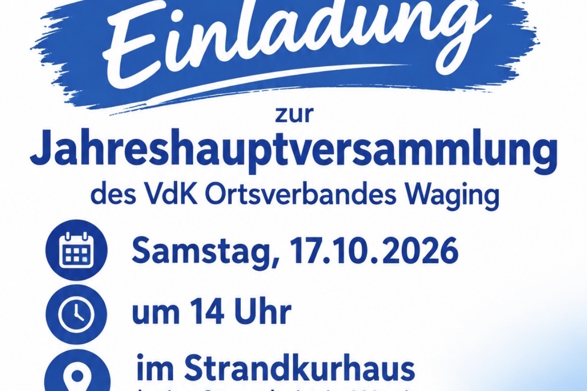 Einladung zur Jahreshauptversammlung