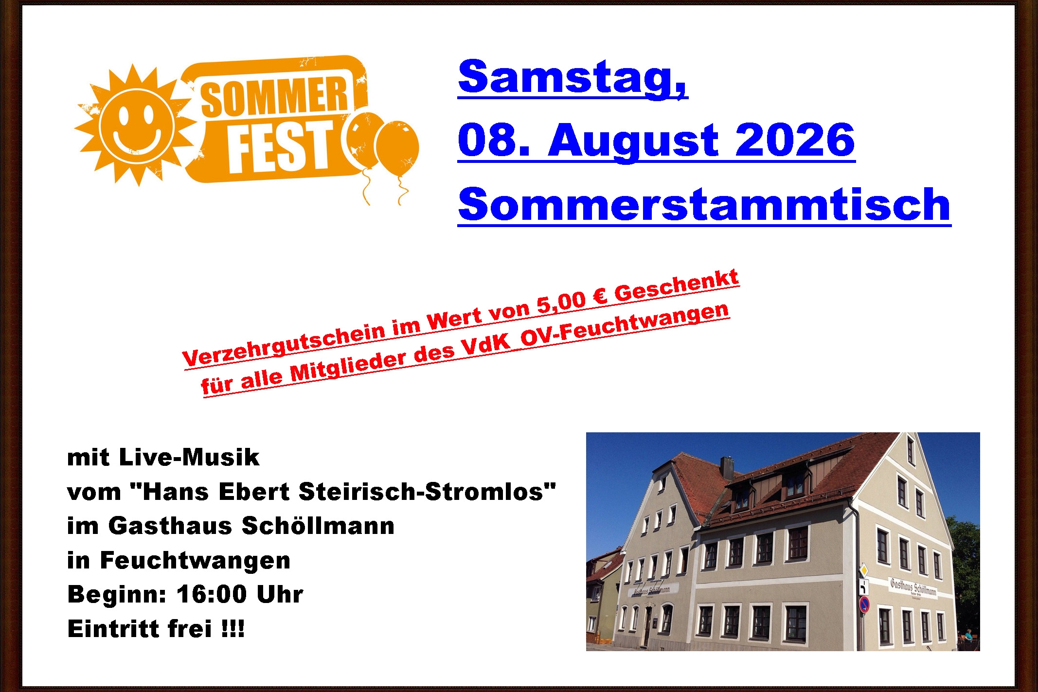 Sommerfest im Gasthaus Sch&ouml;llmann