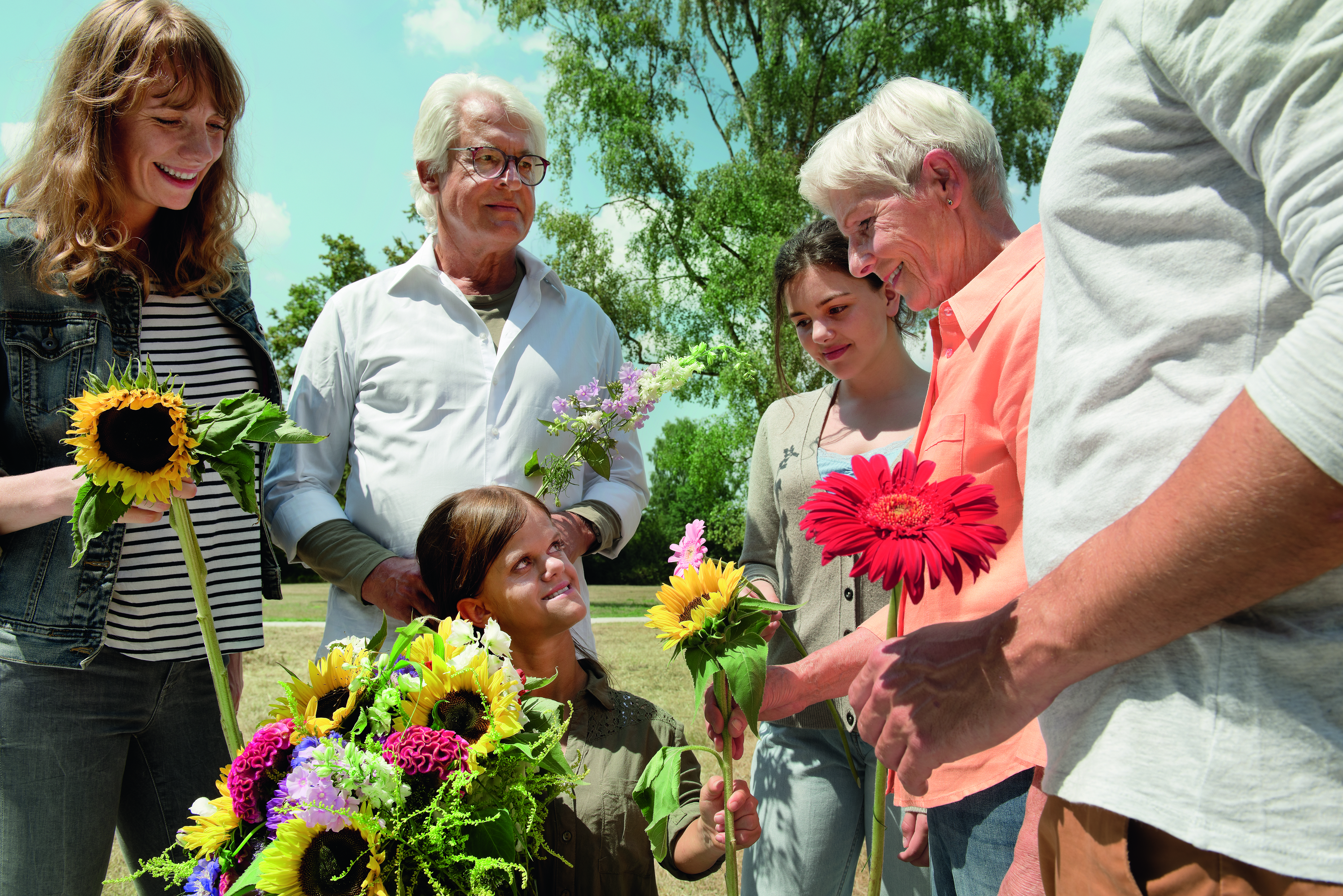 Gemeinsam Blumen pflücken