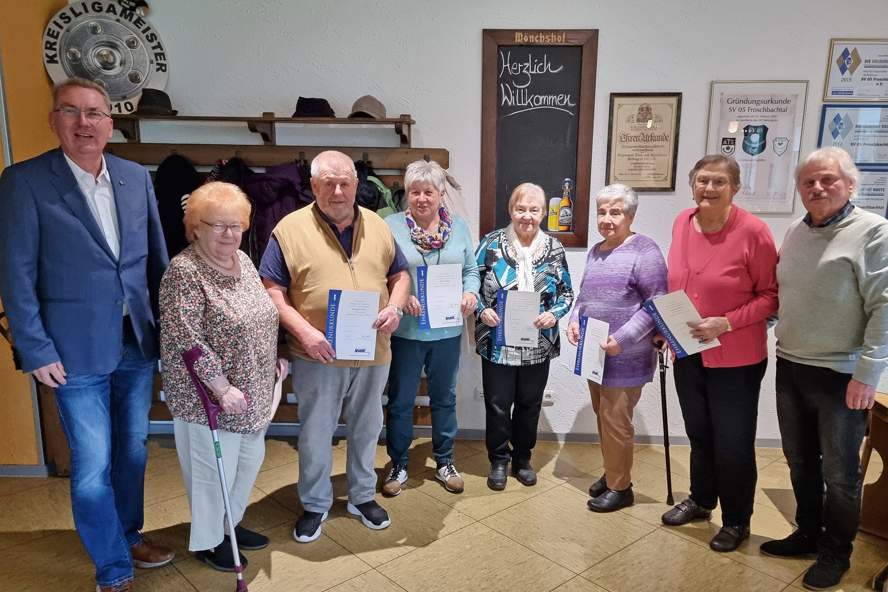 Ehrungen beim VdK Bobengrün Dank für langjährige Mitgliedschaft
