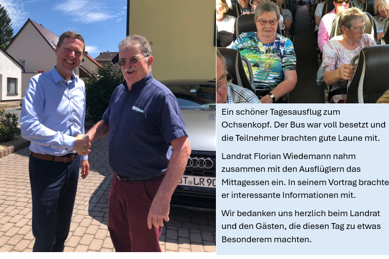 Gut organisierter Ausflug mit dem Bus