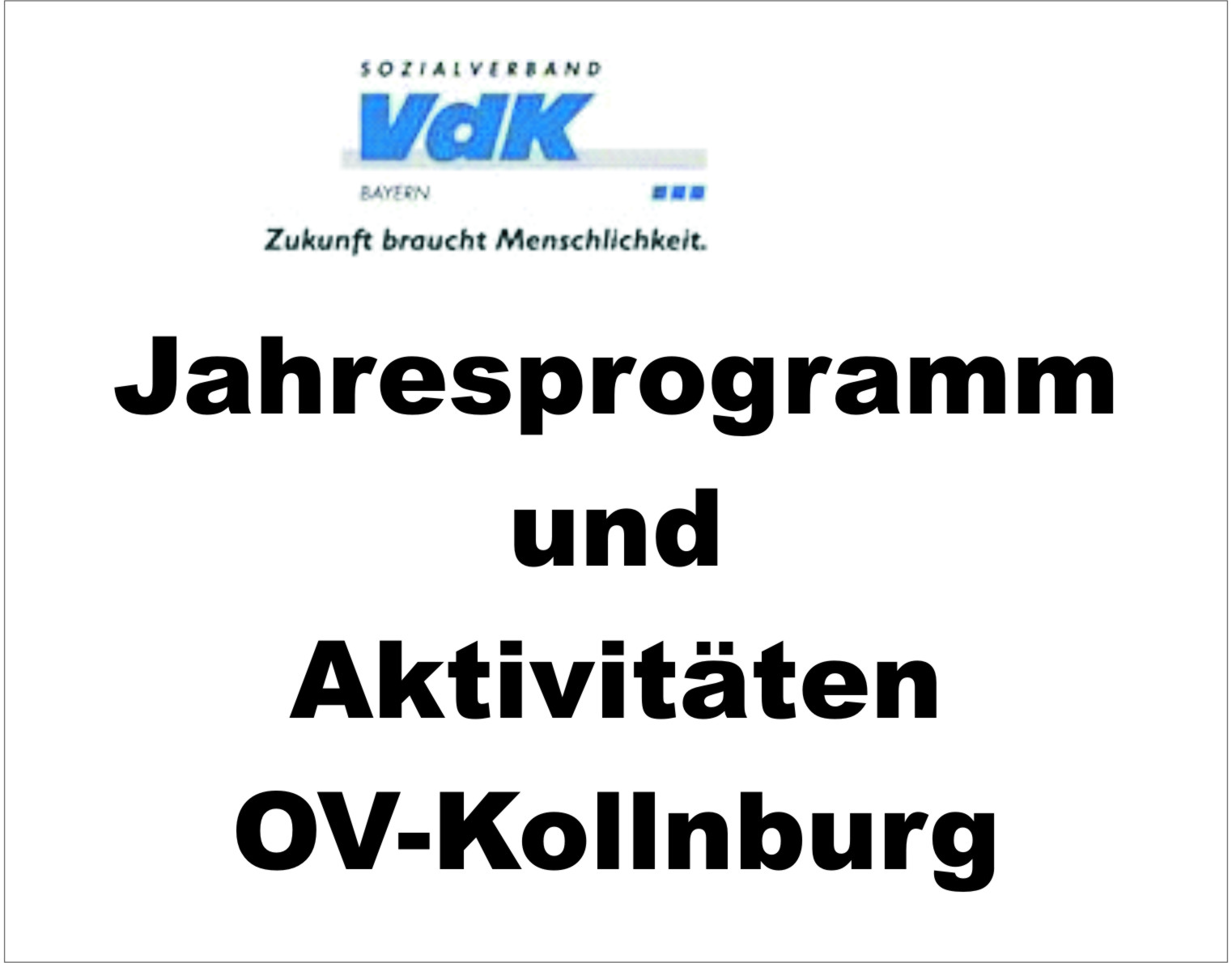 Jahresprogramm 2025 des OV-Kollnburg